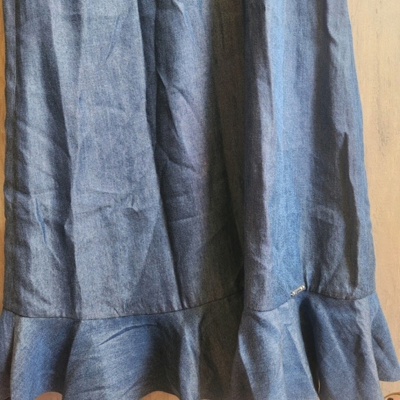 Ted Baker Nwot Meggi Pleated Crew Neck Frill Tencel Mini Dress Size 4 - Picture 7 of 10